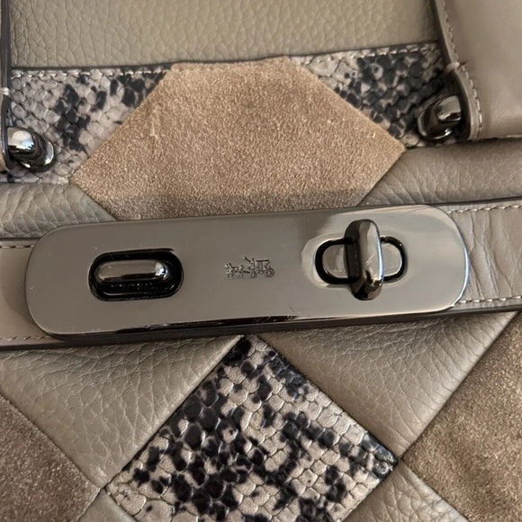 COACH Swagger Blake Patchwork Leather Satchel - Picture 13 of 15